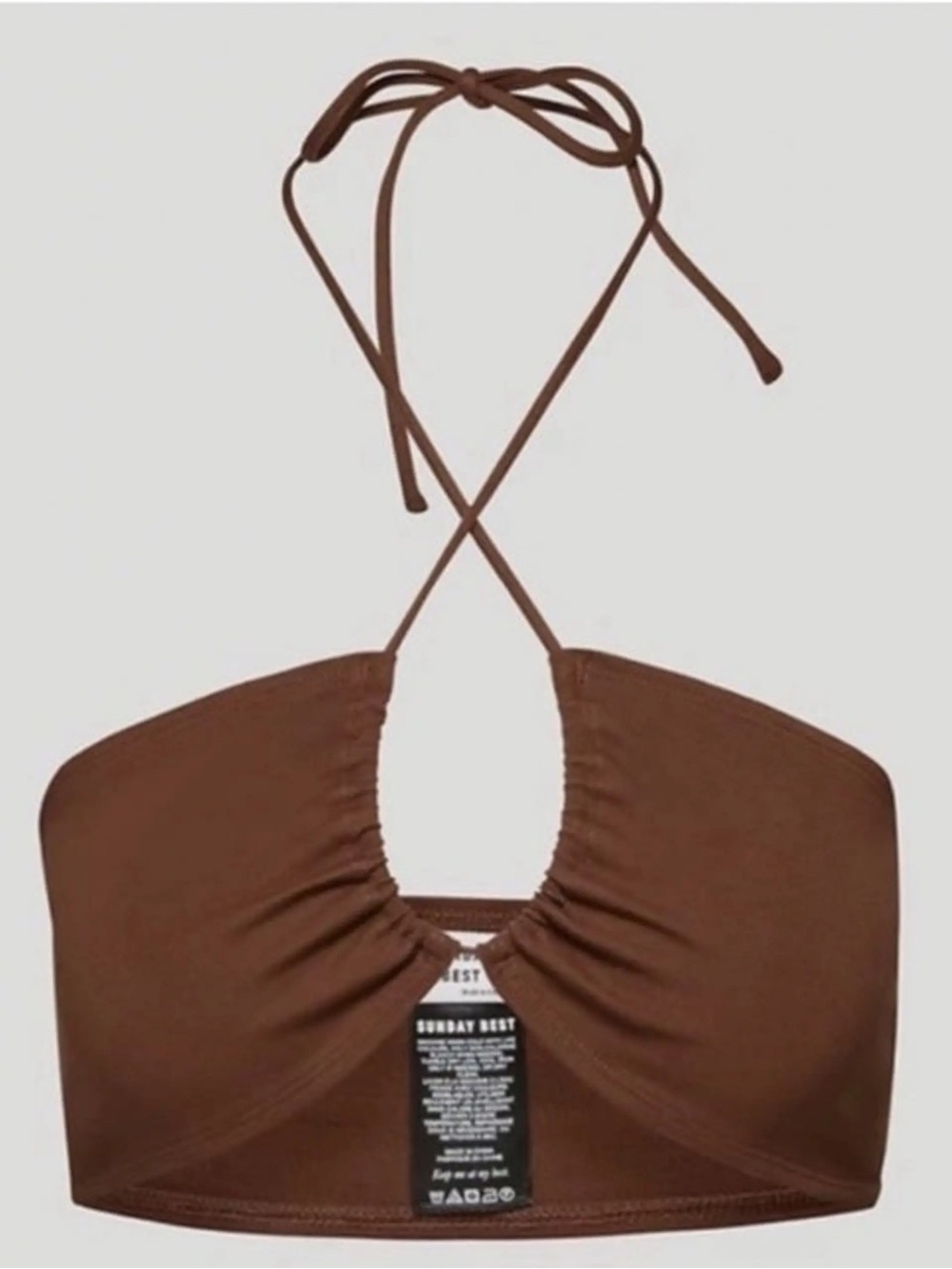 Sunday Best Cora Halter Top Brown Medium